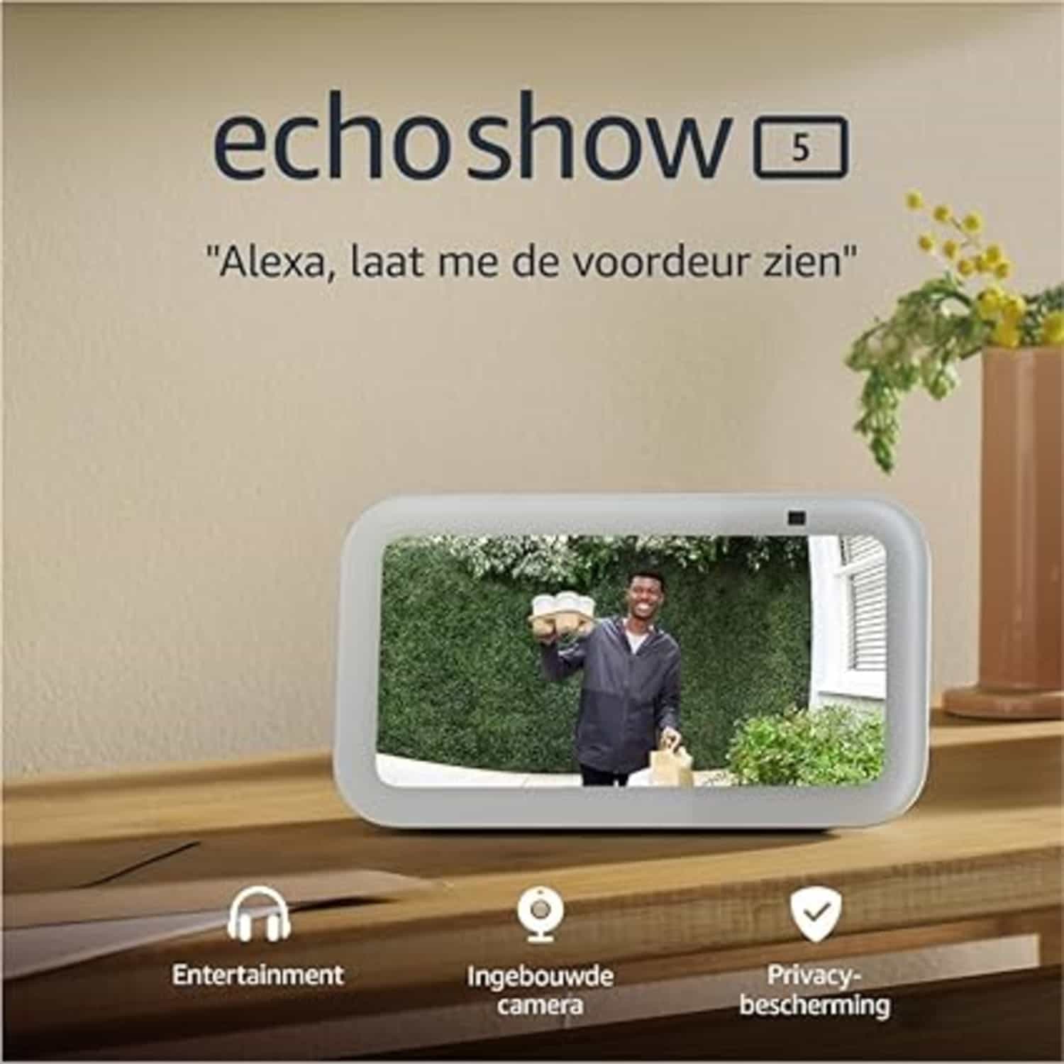 Amazon Echo Show 5 (3e gen) – Slim scherm, wekker en scherp geluid – Blauw