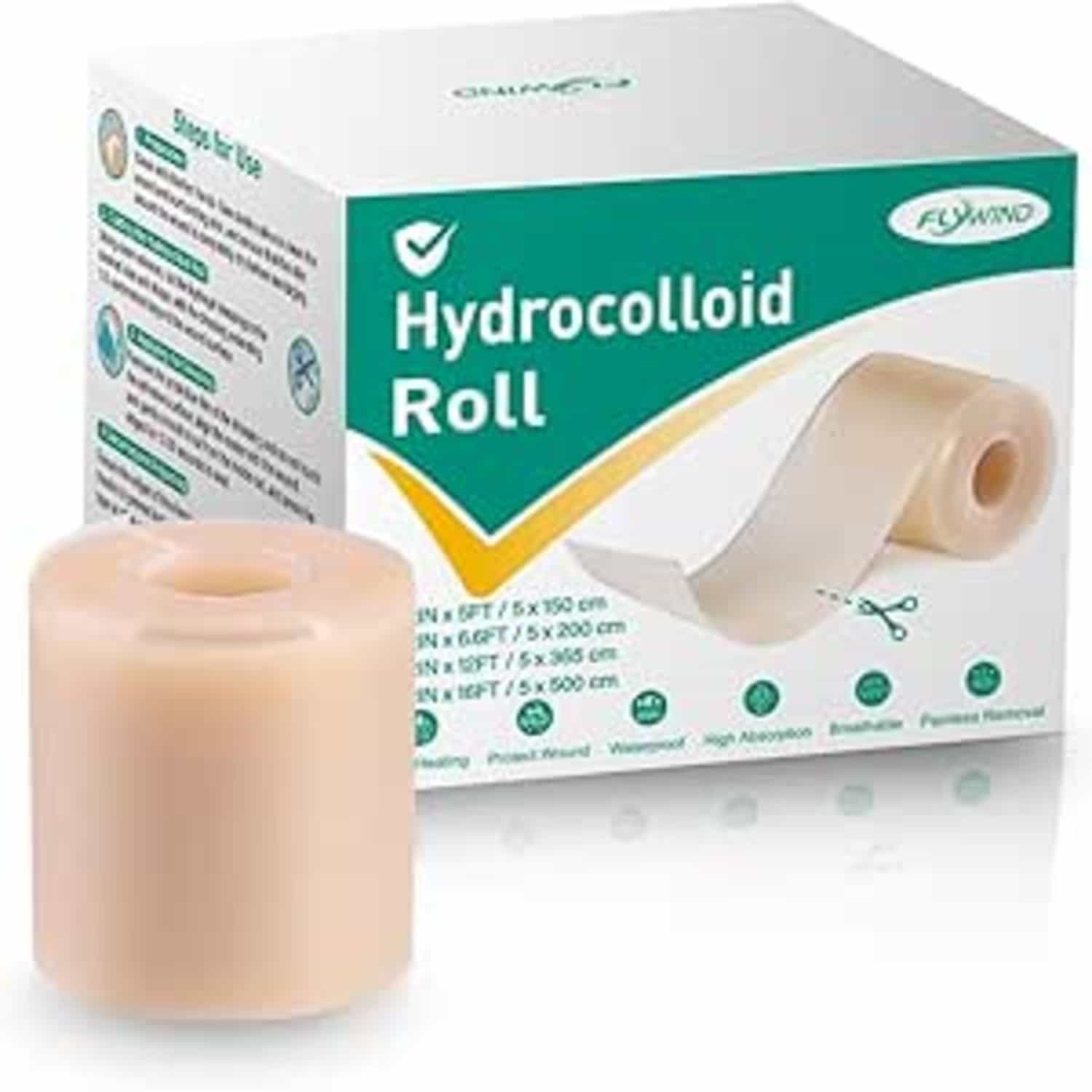 Hydrocolloid Rol 5 cm x 150 cm – Zelfklevend Wondverband, Waterdicht en Hoogabsorberend