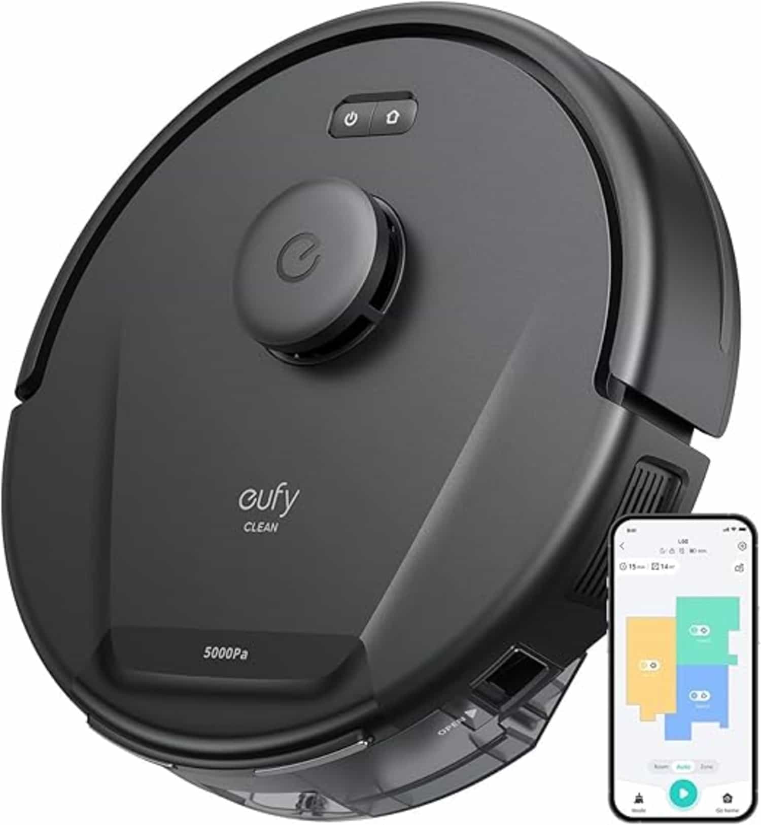 Eufy Clean L60 robotstofzuiger met 5000 Pa zuigkracht, iPath navigatie, haren en harde vloeren
